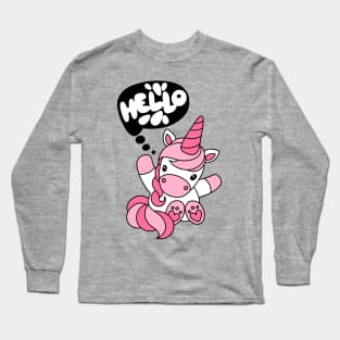 Hello unicorn Long Sleeve T-Shirt